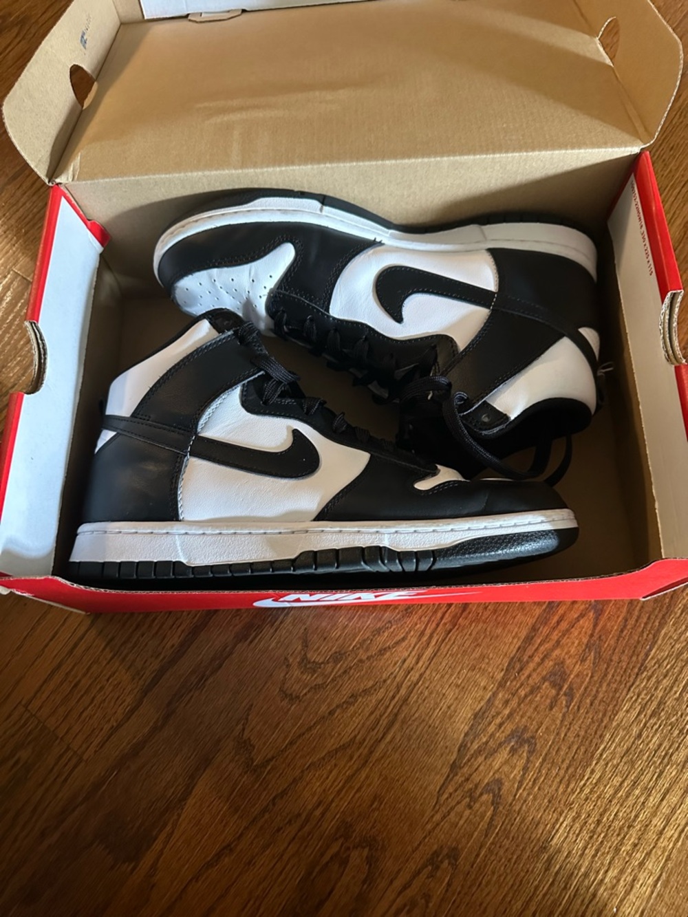 Nike Black & White High-Top Sneakers Panda